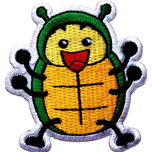 Catch the Patch Käfer Tier - (Größe: 6 x 6,3 cm) – Aufbügler & Applikationen in verschiedenen Größen – Ideal für Kleidung, Schulranzen, Jeans & Rucksäcke von Catch the Patch