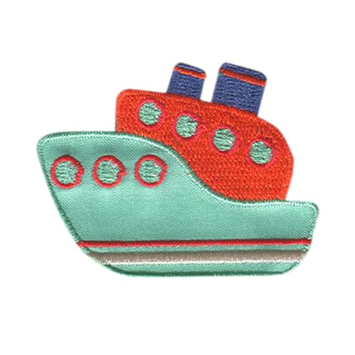 Catch the Patch Schiff Boot Fahrzeug - (Größe: 6,1 x 4,8 cm) – Aufbügler & Applikationen in verschiedenen Größen – Ideal für Kleidung, Schulranzen, Jeans & Rucksäcke von Catch the Patch