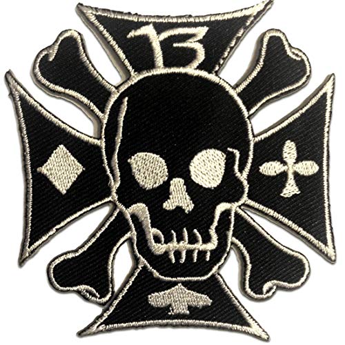 Chopper Kreuz Totenkopf - Aufnäher, Bügelbild, Aufbügler, Applikationen, Patches, Flicken, zum aufbügeln, Größe: 7.5 x 8.4 cm Chopper Kreuz Totenkopf - Aufnäher, Bügelbild, Aufbügler, Applikationen, Patches, Flicken, zum aufbügeln, Größe: 7.5 x 8.4 cm von Catch the Patch
