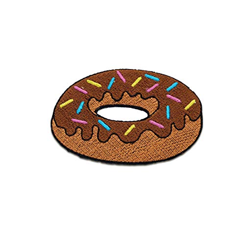 Donut Essen mit Streusel - Aufnäher, Bügelbild, Aufbügler, Applikationen, Patches, Flicken, zum aufbügeln, Größe: 7,3 x 5,3 cm Donut Essen mit Streusel - Aufnäher, Bügelbild, Aufbügler, Applikationen, Patches, Flicken, zum aufbügeln, Größe: 7,3 x 5,3 cm von Catch the Patch