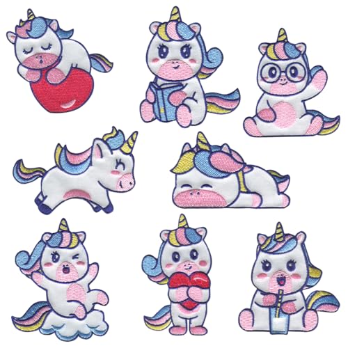 Einhorn Set Baby C 8 Stück - Aufnäher, Bügelbild, Aufbügler, Applikationen, Patches, Flicken, Zum Aufbügeln Einhorn Set Baby C 8 Stück - Aufnäher, Bügelbild, Aufbügler, Applikationen, Patches, Flicken, Zum Aufbügeln von Catch the Patch