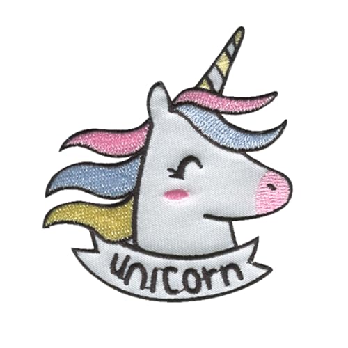 Einhorn Unicorn Kopf - Aufnäher, Bügelbild, Aufbügler, Applikationen, Patches, Flicken, Zum Aufbügeln, Größe: 7 x 7 cm Einhorn Unicorn Kopf - Aufnäher, Bügelbild, Aufbügler, Applikationen, Patches, Flicken, Zum Aufbügeln, Größe: 7 x 7 cm von Catch the Patch
