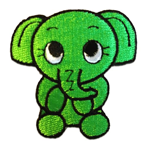 Elefant Tier - Aufnäher, Bügelbild, Aufbügler, Applikationen, Patches, Flicken, Zum Aufbügeln, Größe: 5.9 x 6.3 cm, Farbe:grün Elefant Tier - Aufnäher, Bügelbild, Aufbügler, Applikationen, Patches, Flicken, Zum Aufbügeln, Größe: 5.9 x 6.3 cm, Farbe:grün von Catch the Patch