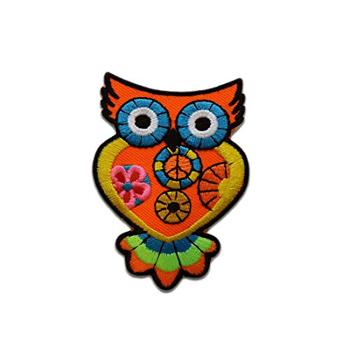 Eule Tier Kinder - Aufnäher, Bügelbild, Aufbügler, Applikationen, Patches, Flicken, zum aufbügeln, Größe: 7,5 x 5,4 cm Eule Tier Kinder - Aufnäher, Bügelbild, Aufbügler, Applikationen, Patches, Flicken, zum aufbügeln, Größe: 7,5 x 5,4 cm von Catch the Patch