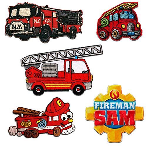 Feuerwehr Set 5 Stück - Aufnäher, Bügelbild, Aufbügler, Applikationen, Patches, Flicken, Zum Aufbügeln Feuerwehr Set 5 Stück - Aufnäher, Bügelbild, Aufbügler, Applikationen, Patches, Flicken, Zum Aufbügeln von Catch the Patch