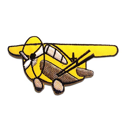 Flugzeug Kinder - Aufnäher, Bügelbild, Aufbügler, Applikationen, Patches, Flicken, zum aufbügeln, Größe: 10.3 x 5.7 cm Flugzeug Kinder - Aufnäher, Bügelbild, Aufbügler, Applikationen, Patches, Flicken, zum aufbügeln, Größe: 10.3 x 5.7 cm von Catch the Patch