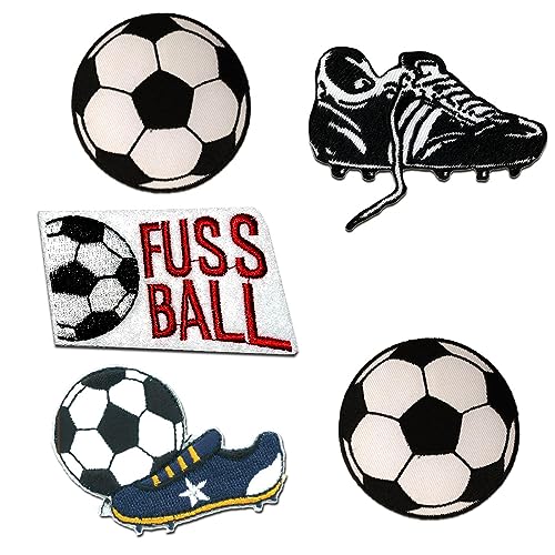 Fußball Set 5 Stück - Aufnäher, Bügelbild, Aufbügler, Applikationen, Patches, Flicken, Zum Aufbügeln Fußball Set 5 Stück - Aufnäher, Bügelbild, Aufbügler, Applikationen, Patches, Flicken, Zum Aufbügeln von Catch the Patch