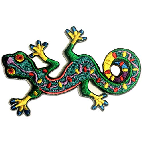 Gecko Salamander Tier - Aufnäher, Bügelbild, Aufbügler, Applikationen, Patches, Flicken, zum aufbügeln, Größe: 9.4 x 6 cm Gecko Salamander Tier - Aufnäher, Bügelbild, Aufbügler, Applikationen, Patches, Flicken, zum aufbügeln, Größe: 9.4 x 6 cm von Catch the Patch