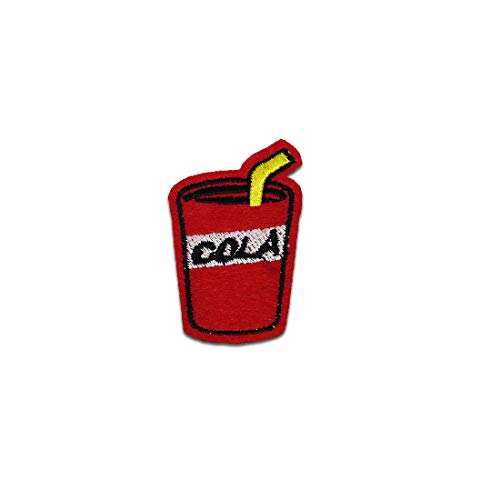 Getränk Cola Becher mit Strohhalm - Aufnäher, Bügelbild, Aufbügler, Applikationen, Patches, Flicken, zum aufbügeln, Größe: 5,1 x 3,1 cm Getränk Cola Becher mit Strohhalm - Aufnäher, Bügelbild, Aufbügler, Applikationen, Patches, Flicken, zum aufbügeln, Größe: 5,1 x 3,1 cm von Catch the Patch