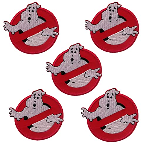 Ghostbuster Set 5 Stück Logo Film - Aufnäher, Bügelbild, Aufbügler, Applikationen, Patches, Flicken, zum aufbügeln von Catch the Patch