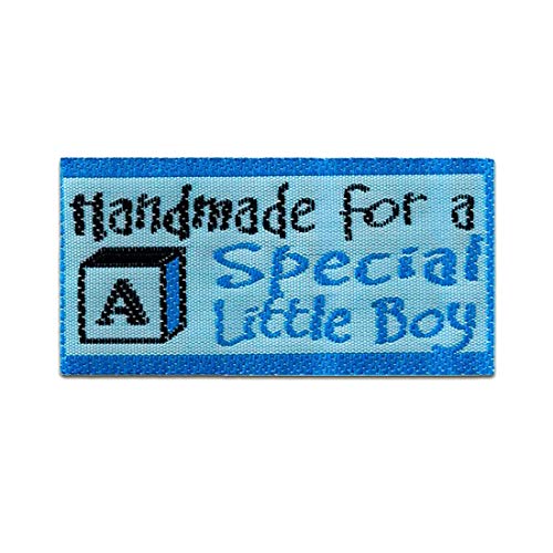 Handmade for a special little Boy - Aufnäher, Bügelbild, Aufbügler, Applikationen, Patches, Flicken, zum aufbügeln, Größe: 4,8 x 2,6 cm von Catch the Patch