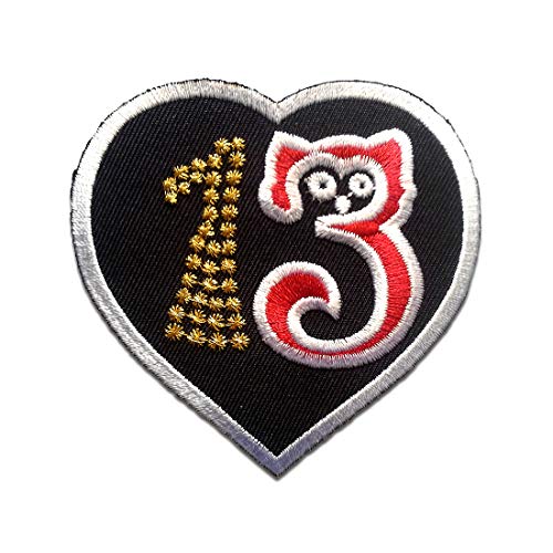 Catch the Patch Herz 13 biker - (Größe: 7,4 x 7,3 cm) – Stickpatch – Ideal für Kutte, Rockerjacke, Jeansweste, Kleidung & Accessoires – Robuster Patch für Erwachsene Catch the Patch Herz 13 biker - (Größe: 7,4 x 7,3 cm) – Stickpatch – Ideal für Kutte, Rockerjacke, Jeansweste, Kleidung & Accessoires – Robuster Patch für Erwachsene von Catch the Patch