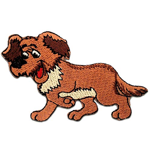 Hund Tier Kinder - Aufnäher, Bügelbild, Aufbügler, Applikationen, Patches, Flicken, zum aufbügeln, Größe: 9,7 x 6 cm Hund Tier Kinder - Aufnäher, Bügelbild, Aufbügler, Applikationen, Patches, Flicken, zum aufbügeln, Größe: 9,7 x 6 cm von Catch the Patch