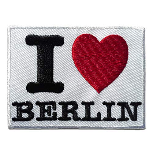 I Love Berlin - Aufnäher, Bügelbild, Aufbügler, Applikationen, Patches, Flicken, zum aufbügeln, Größe: 7,6 x 5,8 cm I Love Berlin - Aufnäher, Bügelbild, Aufbügler, Applikationen, Patches, Flicken, zum aufbügeln, Größe: 7,6 x 5,8 cm von Catch the Patch