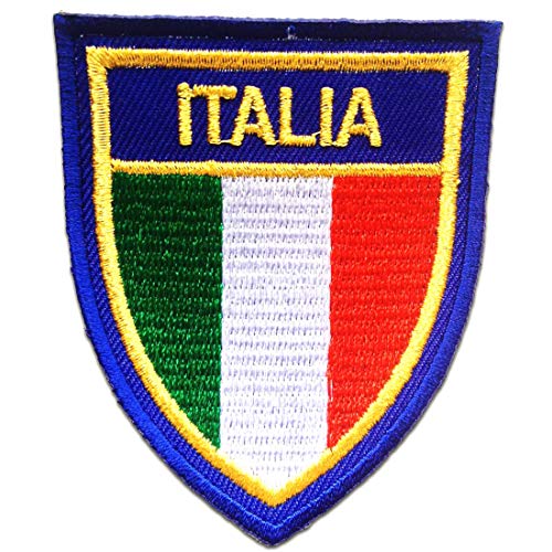 ITALIA Flagge Fahne Italien - Aufnäher, Bügelbild, Aufbügler, Applikationen, Patches, Flicken, zum aufbügeln, Größe: 6.0 x 7.4 cm von Catch the Patch