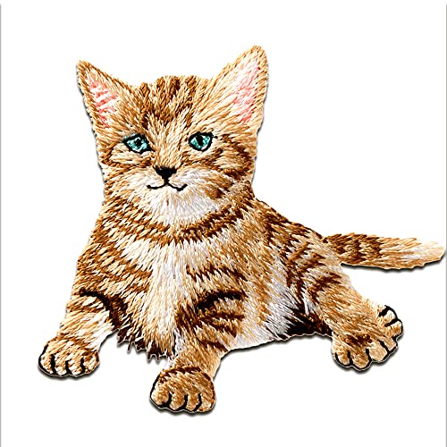 Katze liegt Tier - Aufnäher, Bügelbild, Aufbügler, Applikationen, Patches, Flicken, zum aufbügeln, Größe: 5,2 x 6,1 cm Katze liegt Tier - Aufnäher, Bügelbild, Aufbügler, Applikationen, Patches, Flicken, zum aufbügeln, Größe: 5,2 x 6,1 cm von Catch the Patch