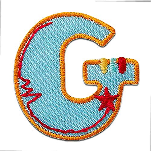 Komplettes Alphabet einzeln auswählbar - Aufnäher, Bügelbild, Aufbügler, Applikationen, Patches, Flicken, zum aufbügeln, Größe:, Alphabet MQ bunt/blau:Buchstabe G 3.1 x 3.3 cm Komplettes Alphabet einzeln auswählbar - Aufnäher, Bügelbild, Aufbügler, Applikationen, Patches, Flicken, zum aufbügeln, Größe:, Alphabet MQ bunt/blau:Buchstabe G 3.1 x 3.3 cm von Catch the Patch