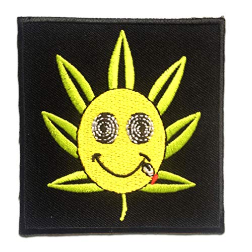 Marijuana Weed Cannabis - Aufnäher, Bügelbild, Aufbügler, Applikationen, Patches, Flicken, zum aufbügeln, Größe: 7.5 x 8 cm von Catch the Patch