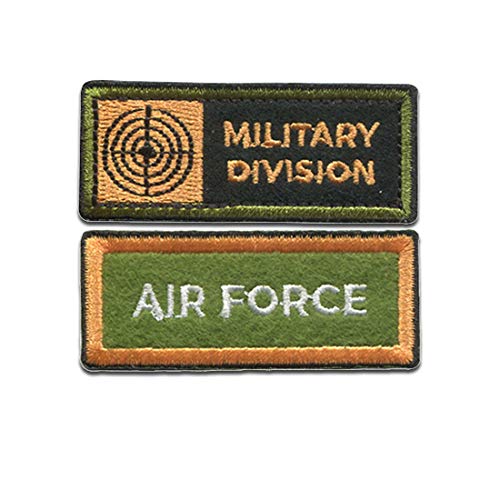 Military Division Air Force Militär Abzeichen Army - Aufnäher, Bügelbild, Aufbügler, Applikationen, Patches, Flicken, zum aufbügeln, Größe: 2,4 x 6 cm von Catch the Patch