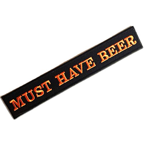 Must Have Beer! Biker - Aufnäher, Bügelbild, Aufbügler, Applikationen, Patches, Flicken, Zum Aufbügeln, Größe: 3 x 18.2 cm Must Have Beer! Biker - Aufnäher, Bügelbild, Aufbügler, Applikationen, Patches, Flicken, Zum Aufbügeln, Größe: 3 x 18.2 cm von Catch the Patch