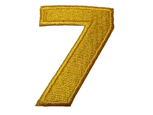 Nummer Gelb - Aufnäher zum Aufbügeln, bestickt, Applikation für Kleidung, Nr. 7-4,8 x 3,8 cm Nummer Gelb - Aufnäher zum Aufbügeln, bestickt, Applikation für Kleidung, Nr. 7-4,8 x 3,8 cm von Catch the Patch