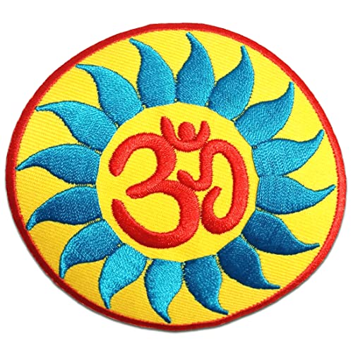 Om Symbol Spirituell Meditation - Aufnäher, Bügelbild, Aufbügler, Applikationen, Patches, Flicken, Zum Aufbügeln, Größe: Ø 8 cm, Farbe:gelb Om Symbol Spirituell Meditation - Aufnäher, Bügelbild, Aufbügler, Applikationen, Patches, Flicken, Zum Aufbügeln, Größe: Ø 8 cm, Farbe:gelb von Catch the Patch