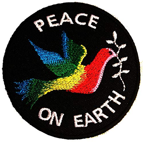 Peace Friedenstaube - Aufnäher, Bügelbild, Aufbügler, Applikationen, Patches, Flicken, zum aufbügeln, Größe: Ø 7,5 Peace Friedenstaube - Aufnäher, Bügelbild, Aufbügler, Applikationen, Patches, Flicken, zum aufbügeln, Größe: Ø 7,5 von Catch the Patch