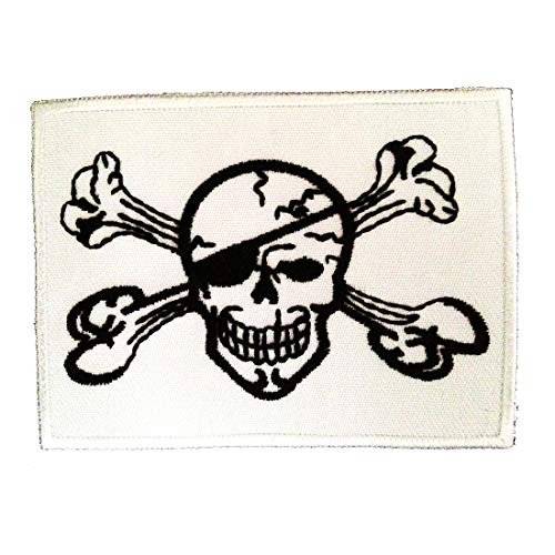 Pirat Totenkopf - Aufnäher, Bügelbild, Aufbügler, Applikationen, Patches, Flicken, zum aufbügeln, Größe: 8,2 x 6,2 cm von Catch the Patch