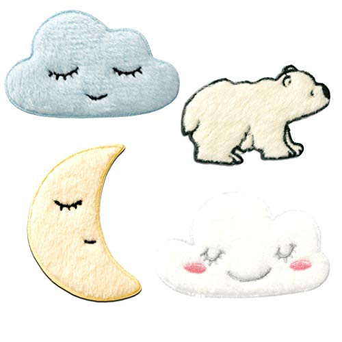 Plüsch Set 4 Stück - Aufnäher, Bügelbild, Aufbügler, Applikationen, Patches, Flicken, Zum Aufbügeln Plüsch Set 4 Stück - Aufnäher, Bügelbild, Aufbügler, Applikationen, Patches, Flicken, Zum Aufbügeln von Catch the Patch