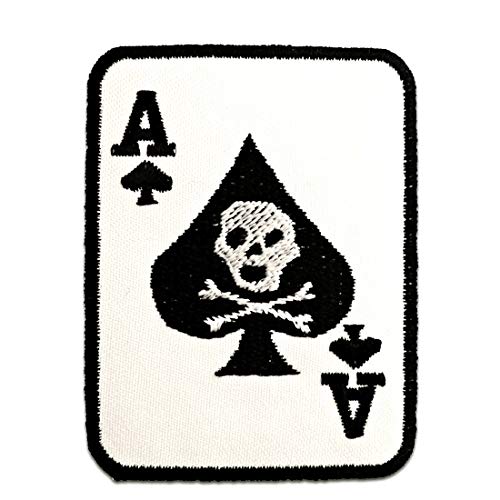 Poker Ass Karte Totenkopf Biker - Aufnäher, Bügelbild, Aufbügler, Applikationen, Patches, Flicken, zum aufbügeln, Größe: 6 x 7,5 cm Poker Ass Karte Totenkopf Biker - Aufnäher, Bügelbild, Aufbügler, Applikationen, Patches, Flicken, zum aufbügeln, Größe: 6 x 7,5 cm von Catch the Patch
