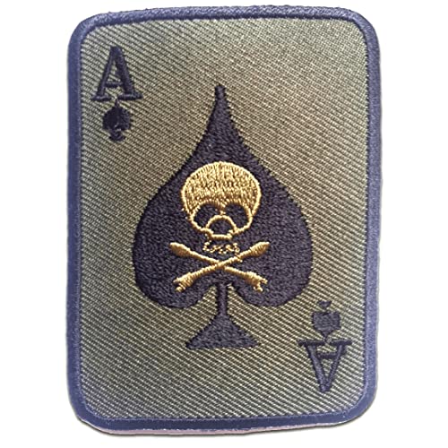 Poker Ass Totenkopf Biker - Aufnäher, Bügelbild, Aufbügler, Applikationen, Patches, Flicken, Zum Aufbügeln, Größe: 5.6 x 7.6 cm, Farbe:grün Poker Ass Totenkopf Biker - Aufnäher, Bügelbild, Aufbügler, Applikationen, Patches, Flicken, Zum Aufbügeln, Größe: 5.6 x 7.6 cm, Farbe:grün von Catch the Patch