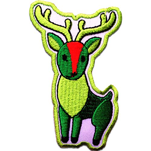 Rentier Hirsch Tier - Aufnäher, Bügelbild, Aufbügler, Applikationen, Patches, Flicken, zum aufbügeln, Größe: 5 x 8,2 cm Rentier Hirsch Tier - Aufnäher, Bügelbild, Aufbügler, Applikationen, Patches, Flicken, zum aufbügeln, Größe: 5 x 8,2 cm von Catch the Patch