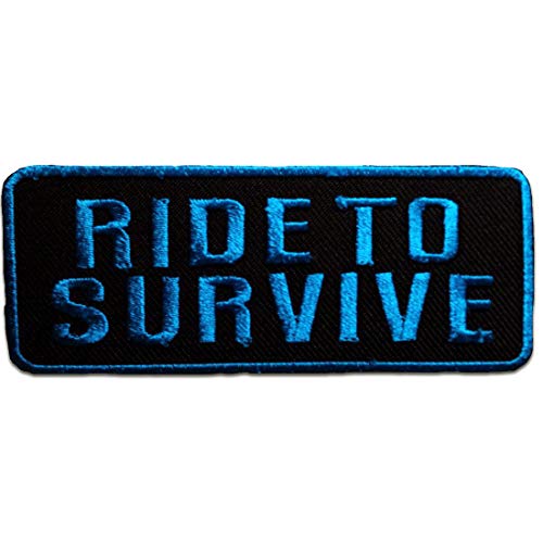 Ride To Survive Biker - Aufnäher, Bügelbild, Aufbügler, Applikationen, Patches, Flicken, zum aufbügeln, Größe: 9,5 x 3,8 cm Ride To Survive Biker - Aufnäher, Bügelbild, Aufbügler, Applikationen, Patches, Flicken, zum aufbügeln, Größe: 9,5 x 3,8 cm von Catch the Patch