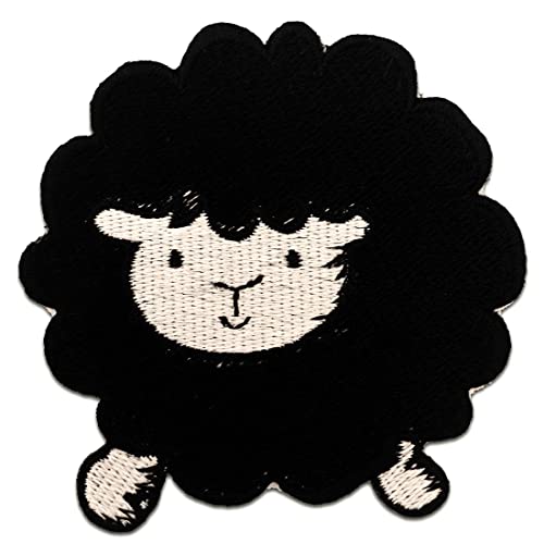 Schaf Tier Kinder - Aufnäher, Bügelbild, Aufbügler, Applikationen, Patches, Flicken, Zum Aufbügeln, Größe: 7,5 x 8 cm, Farbe:schwarz Schaf Tier Kinder - Aufnäher, Bügelbild, Aufbügler, Applikationen, Patches, Flicken, Zum Aufbügeln, Größe: 7,5 x 8 cm, Farbe:schwarz von Catch the Patch