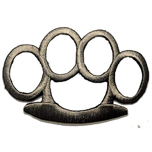 Schlagring - Aufnäher, Bügelbild, Aufbügler, Applikationen, Patches, Flicken, zum aufbügeln, Größe: 8.3 x 5.5 cm Schlagring - Aufnäher, Bügelbild, Aufbügler, Applikationen, Patches, Flicken, zum aufbügeln, Größe: 8.3 x 5.5 cm von Catch the Patch
