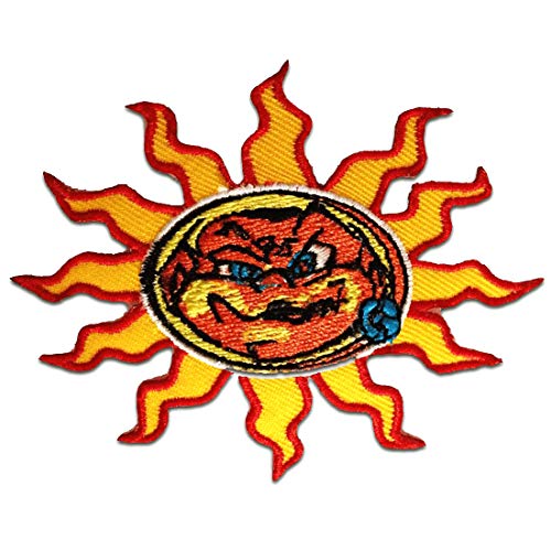 Sonne Tattoo - Aufnäher, Bügelbild, Aufbügler, Applikationen, Patches, Flicken, zum aufbügeln, Größe: 7,4 x 6,3 cm Sonne Tattoo - Aufnäher, Bügelbild, Aufbügler, Applikationen, Patches, Flicken, zum aufbügeln, Größe: 7,4 x 6,3 cm von Catch the Patch