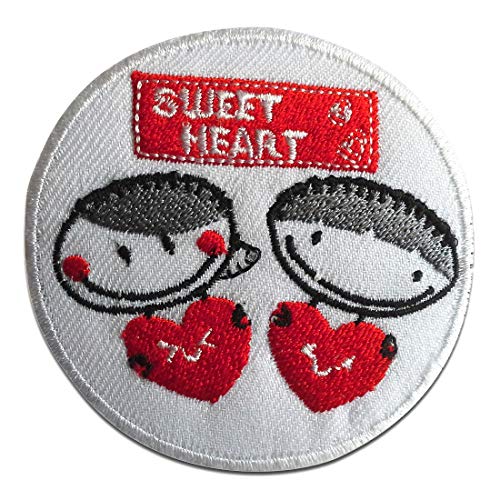 Sweet Heart Herz Liebe - Aufnäher, Bügelbild, Aufbügler, Applikationen, Patches, Flicken, zum aufbügeln, Größe: Ø 7 cm Sweet Heart Herz Liebe - Aufnäher, Bügelbild, Aufbügler, Applikationen, Patches, Flicken, zum aufbügeln, Größe: Ø 7 cm von Catch the Patch