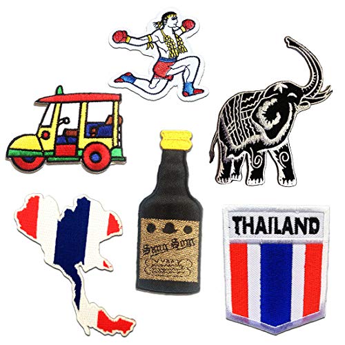Catch the Patch Thailand Set 6 Stück - (Größe: verschiedene Größen) – Kultige Aufnäher zum Aufbügeln & Aufnähen – Für Jacken, Rucksäcke, Shirts & Cosplay – Ein Must-have für DIY-Fans Catch the Patch Thailand Set 6 Stück - (Größe: verschiedene Größen) – Kultige Aufnäher zum Aufbügeln & Aufnähen – Für Jacken, Rucksäcke, Shirts & Cosplay – Ein Must-have für DIY-Fans von Catch the Patch