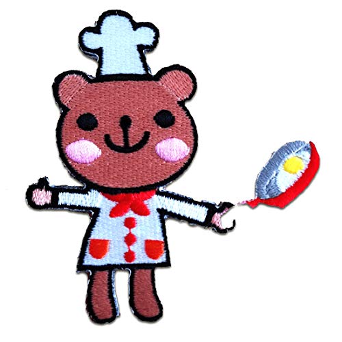 The Cooking Bär Lovely Kinder - Aufnäher, Bügelbild, Aufbügler, Applikationen, Patches, Flicken, zum aufbügeln, Größe: 8,0 x 8,5 cm The Cooking Bär Lovely Kinder - Aufnäher, Bügelbild, Aufbügler, Applikationen, Patches, Flicken, zum aufbügeln, Größe: 8,0 x 8,5 cm von Catch the Patch