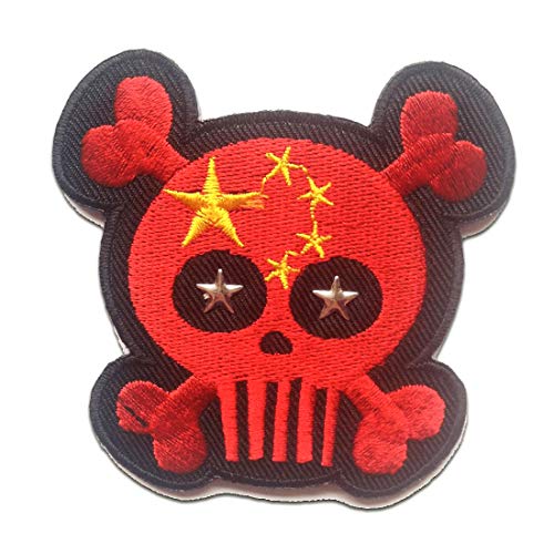 Totenkopf Skelett - Aufnäher, Bügelbild, Aufbügler, Applikationen, Patches, Flicken, zum aufbügeln, Größe: 7.5 x 7.7 cm Totenkopf Skelett - Aufnäher, Bügelbild, Aufbügler, Applikationen, Patches, Flicken, zum aufbügeln, Größe: 7.5 x 7.7 cm von Catch the Patch