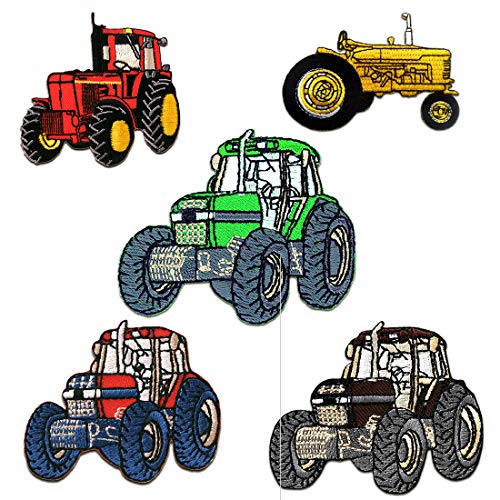 Traktor Set 5 Stück - Aufnäher, Bügelbild, Aufbügler, Applikationen, Patches, Flicken, zum aufbügeln von Catch the Patch