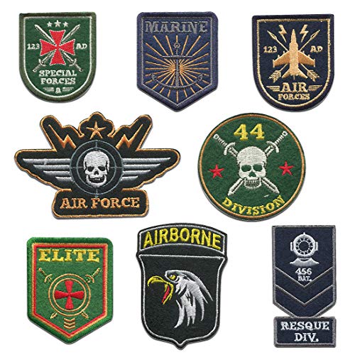 Troopers Set 8 Stück - Aufnäher, Bügelbild, Aufbügler, Applikationen, Patches, Flicken, Zum Aufbügeln von Catch the Patch