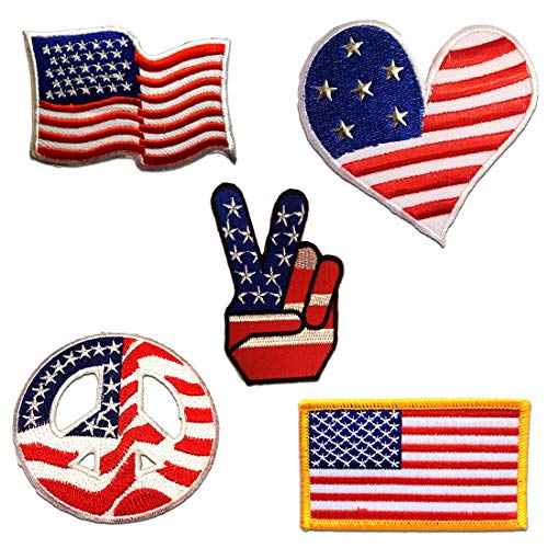 Catch the Patch Usa Set 5 Stück - (Größe: verschiedene Größen) – Kultige Aufnäher zum Aufbügeln & Aufnähen – Für Jacken, Rucksäcke, Shirts & Cosplay – Ein Must-have für DIY-Fans Catch the Patch Usa Set 5 Stück - (Größe: verschiedene Größen) – Kultige Aufnäher zum Aufbügeln & Aufnähen – Für Jacken, Rucksäcke, Shirts & Cosplay – Ein Must-have für DIY-Fans von Catch the Patch