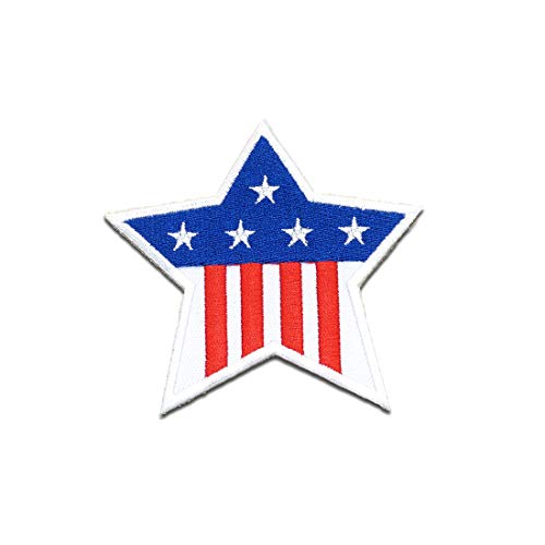 USA Stern Flagge Fahne - Aufnäher, Bügelbild, Aufbügler, Applikationen, Patches, Flicken, zum aufbügeln, Größe: 7,9 x 8,4 cm von Catch the Patch