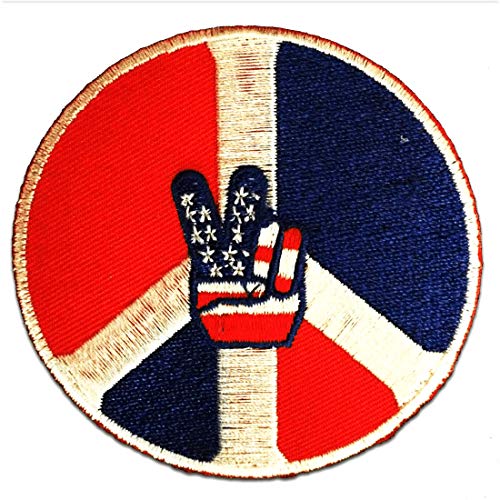 Catch the Patch USA Victory Peace Frieden Symbol - (Größe: Ø 7,5 cm) – Kultige Aufnäher zum Aufbügeln & Aufnähen – Für Jacken, Rucksäcke, Shirts & Cosplay – Ein Must-have für DIY-Fans Catch the Patch USA Victory Peace Frieden Symbol - (Größe: Ø 7,5 cm) – Kultige Aufnäher zum Aufbügeln & Aufnähen – Für Jacken, Rucksäcke, Shirts & Cosplay – Ein Must-have für DIY-Fans von Catch the Patch