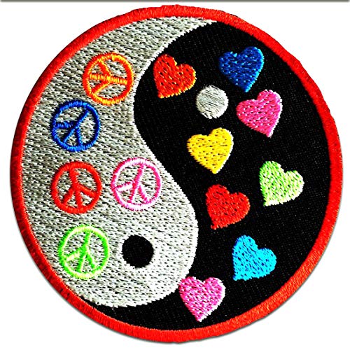Yin Yang Peace Frieden - Aufnäher, Bügelbild, Aufbügler, Applikationen, Patches, Flicken, zum aufbügeln, Größe: Ø 7,5 cm Yin Yang Peace Frieden - Aufnäher, Bügelbild, Aufbügler, Applikationen, Patches, Flicken, zum aufbügeln, Größe: Ø 7,5 cm von Catch the Patch