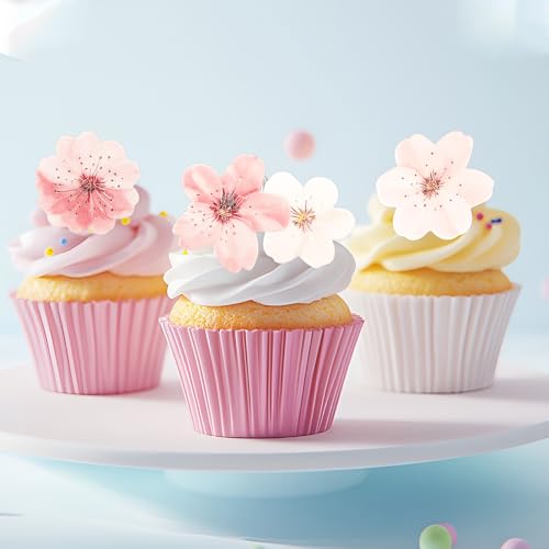 Catelves Essbare Blumen für Torte,48 Stück Kirschblüten Tortendeko Blumen Essbar,Essbare Blüten Cupcake Topper Geburtstag,Esspapier Blüten Kuchen Deko,Essbar Kirschblüten Deko Torte für Hochzeit Taufe Catelves Essbare Blumen für Torte,48 Stück Kirschblüten Tortendeko Blumen Essbar,Essbare Blüten Cupcake Topper Geburtstag,Esspapier Blüten Kuchen Deko,Essbar Kirschblüten Deko Torte für Hochzeit Taufe von Catelves