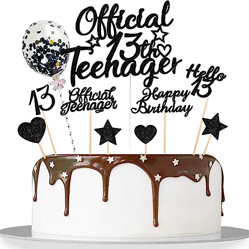 Catelves Glitzer Deko 13. Geburtstag Mädchen Teenager, 13 Geburtstag Jungen Mädchen, Teenager Mädchen Deko, 13. Geburtstag Cupcake Toppers Official Teenager Cupcake, 13th Birthday Cupcake Toppers Catelves Glitzer Deko 13. Geburtstag Mädchen Teenager, 13 Geburtstag Jungen Mädchen, Teenager Mädchen Deko, 13. Geburtstag Cupcake Toppers Official Teenager Cupcake, 13th Birthday Cupcake Toppers von Catelves