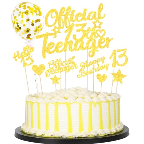 Catelves Glitzer Deko 13. Geburtstag Mädchen Teenager, 13 Geburtstag Jungen Mädchen, Teenager Mädchen Deko, 13. Geburtstag Cupcake Toppers Official Teenager Cupcake, 13th Birthday Cupcake Toppers Catelves Glitzer Deko 13. Geburtstag Mädchen Teenager, 13 Geburtstag Jungen Mädchen, Teenager Mädchen Deko, 13. Geburtstag Cupcake Toppers Official Teenager Cupcake, 13th Birthday Cupcake Toppers von Catelves