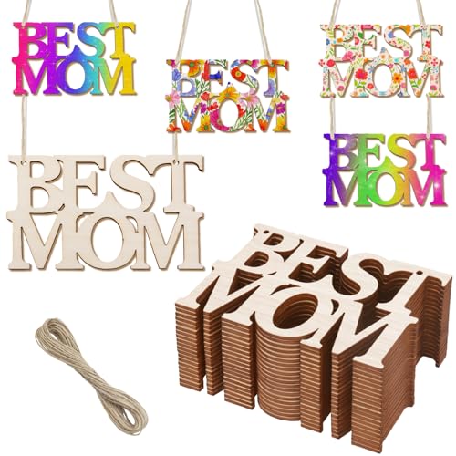 Catephe 20 Stück Muttertags-Holzhandwerk für Kinder, unlackierte Holzanhänger, Holzanhänger zum Bemalen, Muttertagsbasteln, Muttertagsbasteln, Muttertagsdekoration, Geburtstagsparty-Ornamente Catephe 20 Stück Muttertags-Holzhandwerk für Kinder, unlackierte Holzanhänger, Holzanhänger zum Bemalen, Muttertagsbasteln, Muttertagsbasteln, Muttertagsdekoration, Geburtstagsparty-Ornamente von Catephe